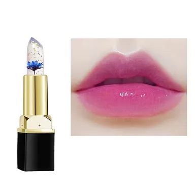 Crystal Jelly Lipstick with Flowers 